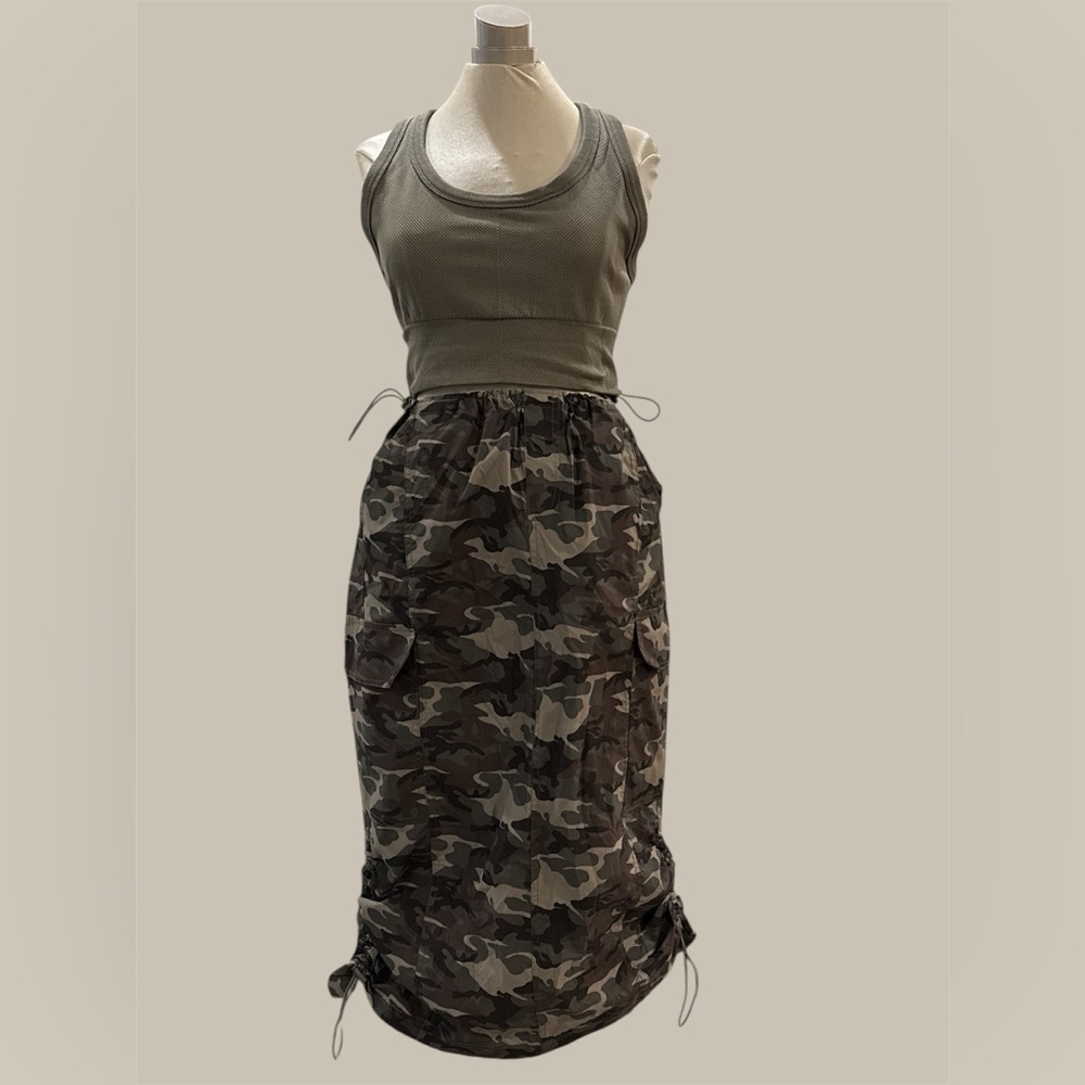 Camouflage Midi Skirt